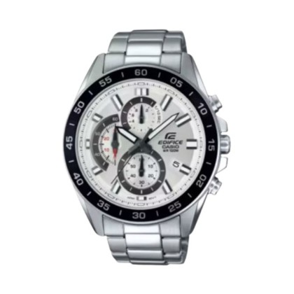 Casio Edifice EFV-550D-7AV Silver Stainless Steel Band Men Watch